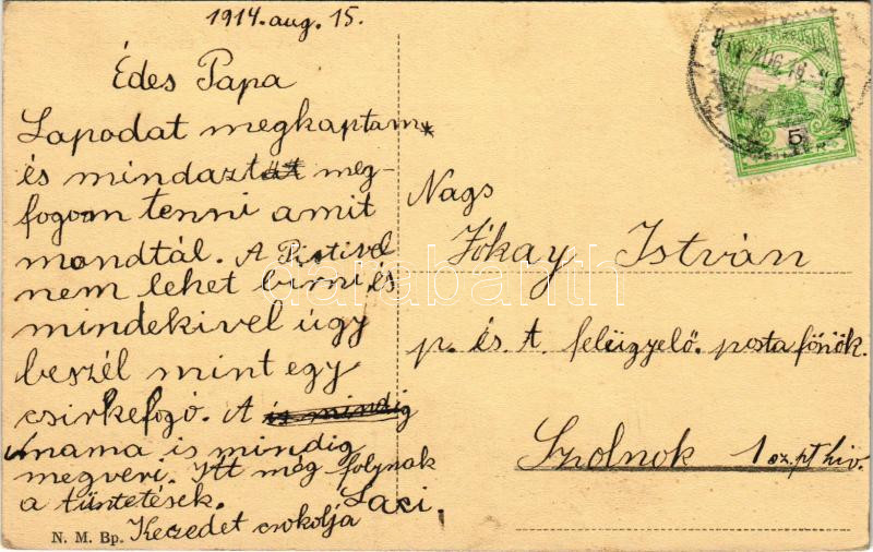 1914 Budapest IV. Újpest, víztorony, A-villamos, Beck vendéglő és söntés (EK) - Image 2