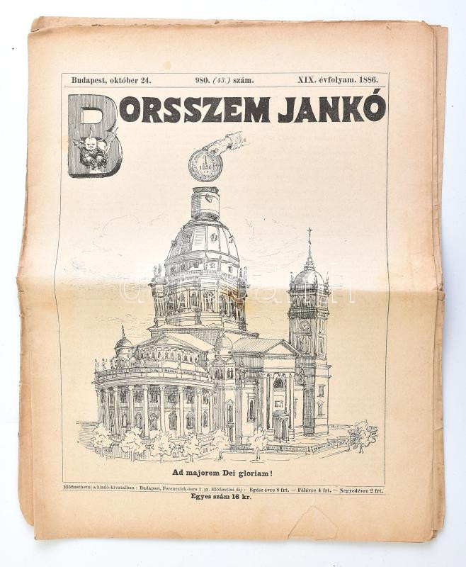 1886 A Borsszem Jankó két száma XIX. évf 979, 980 számok