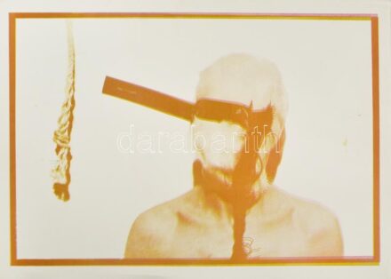 Hajas Tibor (1946-1980): Jód, 1980. Ofszet, papír, jelzés nélkül. Lapméret: 30×42 cm. Nagyon ritka, gyűjtői darab, nem sokkal a művész halála előtt, a Makói Grafikai Művésztelepen készült grafika! / Tibor Hajas (1946-1980): Jód,
