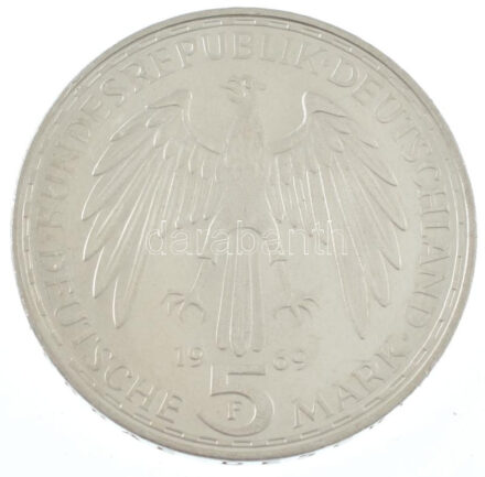 NSZK 1969F 5M Ag 'Gerhard Mercator' T:1 FRG 1969F 5 Mark Ag 'Gerhard Mercator' C:UNC Krause KM#126