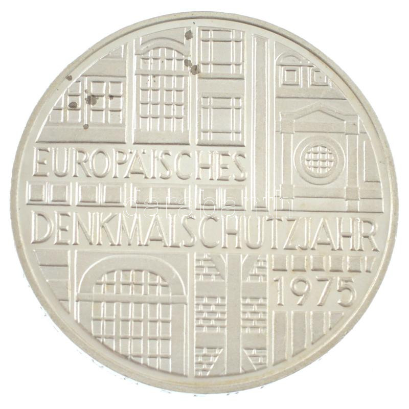 Német Szövetségi Köztársaság 1975F 5M Ag 'Európai műemlékvédelmi év' BU, szennyeződés Federal Republic Germany 1975F 5 Mark Ag 'European Monument Protection Year' C:BU dirt Krause KM#142 - Image 2
