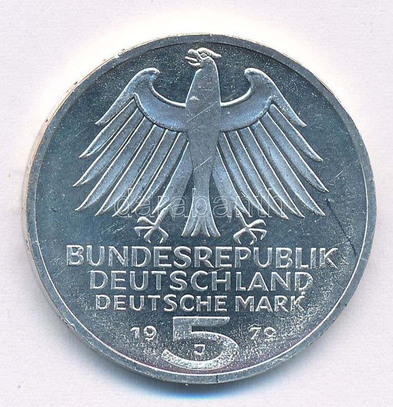 NSZK 1979J 5M Ag 'Német Régészeti Intézet 150. évfordulója' T:PP karc FRG 1979J 5 Mark Ag '150th Anniversary - German Archaeological Institute' C:PP slight scratch patina Krause KM#150 - Image 2