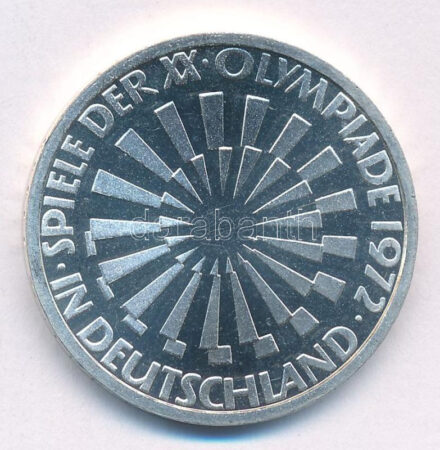 NSZK 1972F 10M Ag 'Nyári Olimpiai Játékok München / Spirál' PP FRG 1972F 10 Mark Ag 'Olympic Games Munich / Spiral' PP Krause KM#131