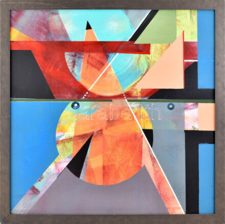 Koppány Attila (1947-): Varázsceruza. Akril, vászon. Jelezve a hátoldalon. Fakeretben. 58x58 cm