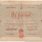 1848. 5Ft 'Kossuth bankó' vörösesbarna nyomat 'HHr. 683945' T:III- beszakadás, anyaghiány Adamo G109