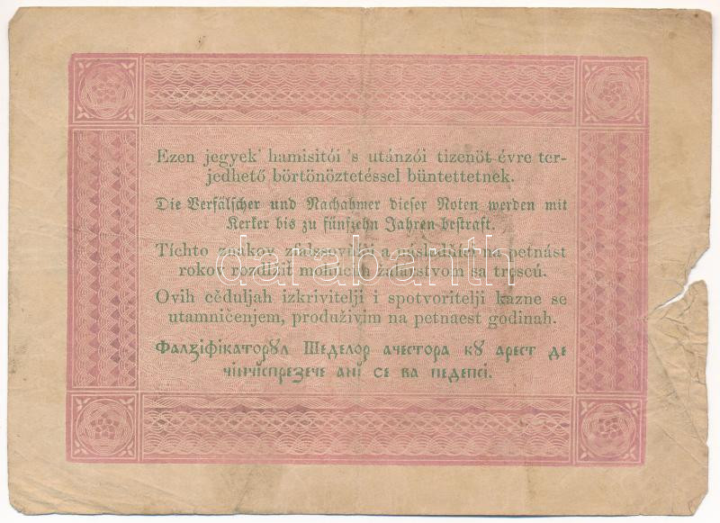 1848. 5Ft 'Kossuth bankó' vörösesbarna nyomat 'HHr. 683945' T:III- beszakadás, anyaghiány Adamo G109 - Image 2
