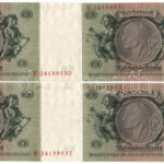 Német Harmadik Birodalom 1933. 50M (9x) sorszámkövetők és egyugrású sorszámmal T:I,I- German Third Reich 1933. 50 Mark (9x) sequential and close serials C:UNC,AU Krause 182.a - Image 2