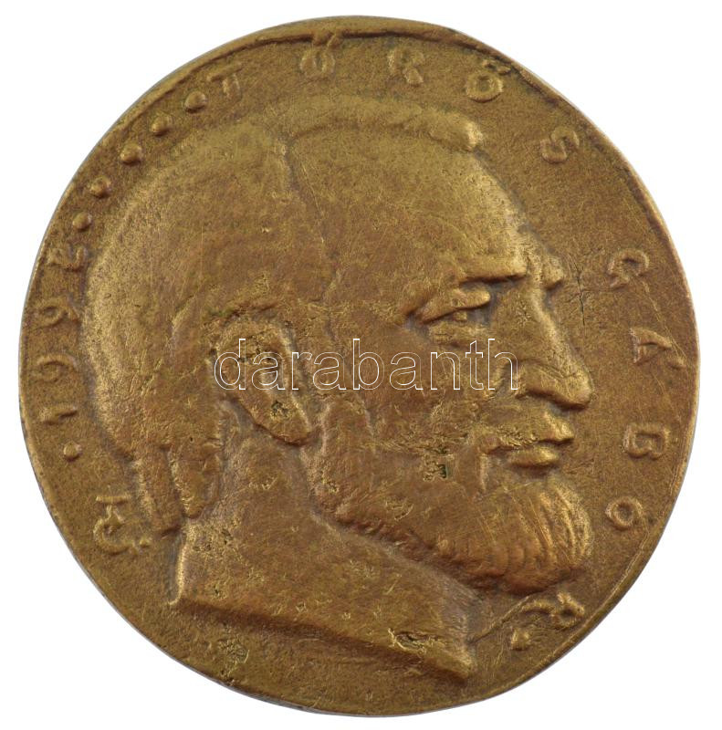 Tőrös Gábor (1934-2021) 1992 'Tőrös Gábor' bronz emlékérem (70mm) T:1- felül lyukasztott
