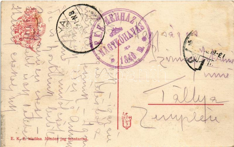 1913 Nagykőhavas, Hohenstein, Piatra Mare (Brassó, Brasov); Nagykőhavasi hegylánc. EKE kiadása / Gebrigskette von Hohenstein / mountain range (Rb) - Image 2