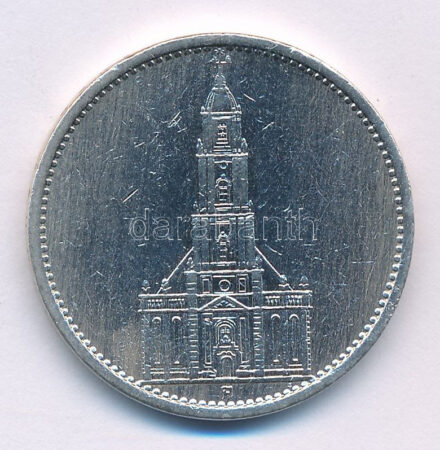 Német Harmadik Birodalom 1935A 5M Ag 'Náci hatalom első évfordulója / Potsdami Garrison templom' T:2,2- German Third Reich 1935A 5 Mark Ag 'The 1st Anniversary of Nazi rule / Potsdam Garrison Church' C:XF,VF Krause KM#83