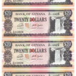 Guyana DN (2018) 20$ (10x) sorszámkövetők 'C/65 110921-C/65 110930' T:I Guyana ND (2018) 20 Dollars (10x) consecutive serials 'C/65 110921-C/65 110930' C:UNC Krause P#30 - Image 3