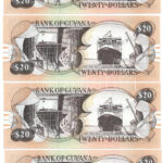 Guyana DN (2018) 20$ (10x) sorszámkövetők 'C/65 110921-C/65 110930' T:I Guyana ND (2018) 20 Dollars (10x) consecutive serials 'C/65 110921-C/65 110930' C:UNC Krause P#30 - Image 4