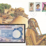 Nigéria 1976-1978. 50K felbélyegzett borítékban, bélyegzéssel T:I Nigeria 1976-1978. 50 Kobo in envelope with stamp and cancellation C:UNC