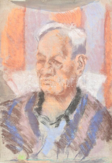 Murai jelzéssel: Arckép. Pasztell, karton. Feltekerve. Lapszéli kisebb szakadással. 70x50 cm