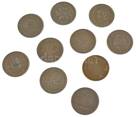 2004-2021. 50Ft Cu-Ni (10xklf) forgalmi emlékkiadások T:1- patina Adamo FOEM3-FOEM16