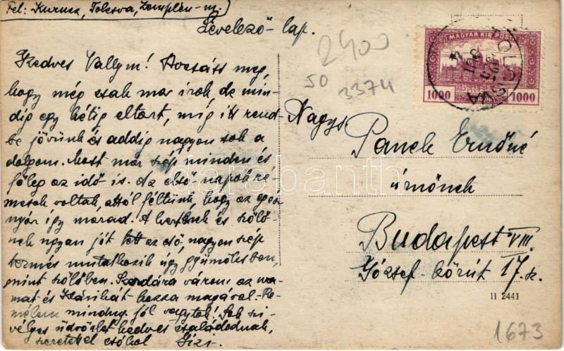 1925 Tolcsva (Tokaj), Margarétha lak, kúria, kastély. photo - Image 2