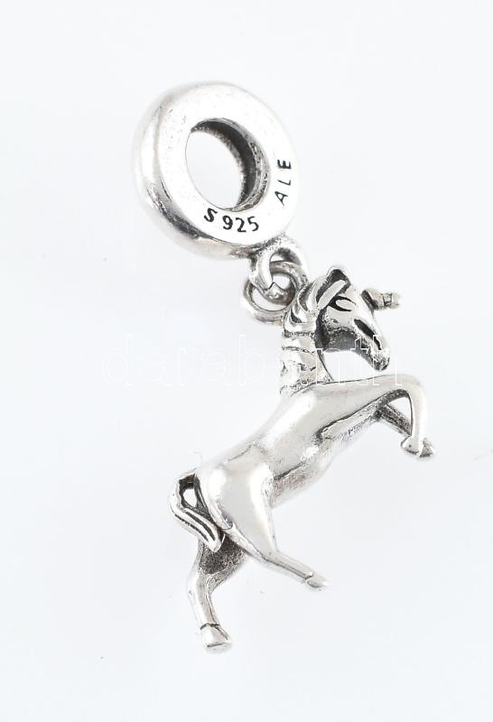 Ezüst (Ag) Pandora lovas charm, jelzett, nettó: 3,34g