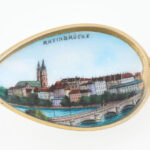 Ezüst (Ag) Basel Rheinbrücke emlék kanál, jelzett, h: 12cm. bruttó: 15g - Image 2