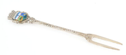 Ezüst (Ag) Bregenz emlék sajtvilla, jelzett, h: 11cm. bruttó:11,33g.