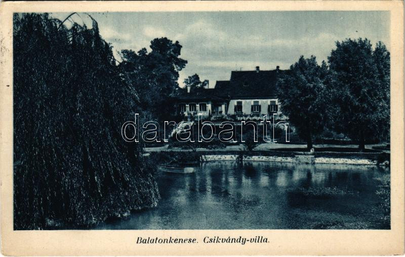 1938 Balatonkenese, Csikvándy Béla ezredes villája