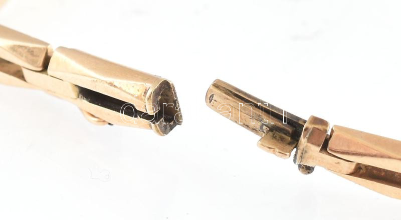 Arany (Au/14k) karlánc, jelzés nélkül, h: 18 cm, nettó: 14,2g - Image 3