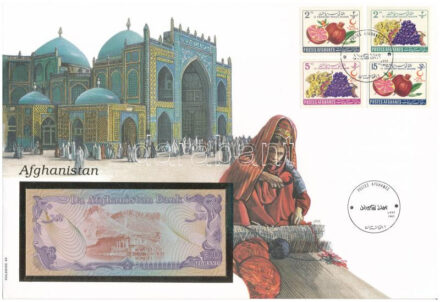 Afganisztán 1979. 20A felbélyegzett borítékban, bélyegzéssel T:I Afghanistan 1979. 20 Afghanis in envelope with stamp and cancellation C:UNC