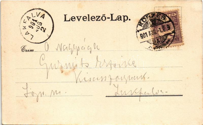 1901 Kőszeg, Vár télen. Róth Jenő kiadása - Image 2