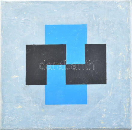 Győrffy Sándor (1951-): Napkereszt vázlat, 2016. Akril, vászon, jelzett a hátoldalán. 20×20 cm / Sándor Győrffy (1951-): Suncross study, 2016. Acrylic on canvas, signed on the reverse. 20x20 cm