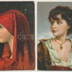 4 db RÉGI Stengel litho művész képeslap vegyes minőségben / 4 pre-1945 Stengel litho art postcards in mixed quality - Image 2