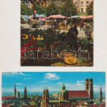 MÜNCHEN - 18 db MODERN képeslap / MUNICH - 18 modern town-view postcards