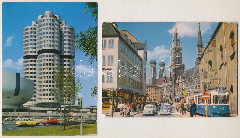 MÜNCHEN - 18 db MODERN képeslap / MUNICH - 18 modern town-view postcards - Image 2