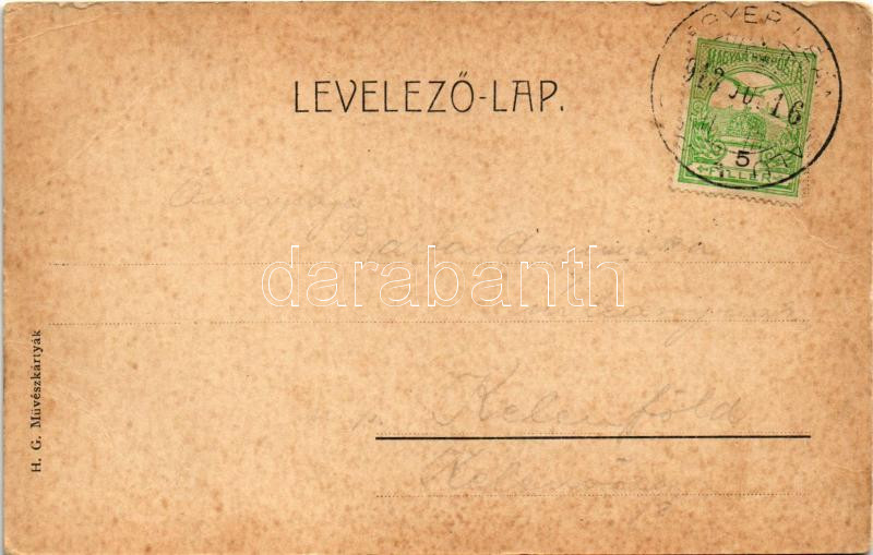 1913 Leányfalu, Rekettyés-tó. H.G. Művészkártyák (EB) - Image 2