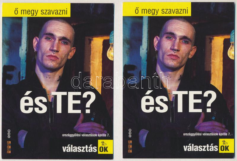 2002-es magyarországi országgyűlési választás - 5 db modern reklám képeslap - Image 2