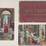 Quo Vadis - 8 db régi képeslap tokban / 8 pre-1945 postcards in case, signed by D. Mastroianni - Image 2