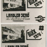 1975-1976 Landler Jenő MÁV Javítóüzem - 4 db modern újévi üdvözlő képeslap - Image 2