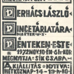1972 Bp., Meghívó Perhács László Pincetárlatára, illusztrált, stencilezett kiadvány, hajtott, 29,5x21 cm - Image 2
