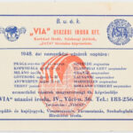 1948 Via utazási iroda valutaszámítási táblázat 12x9 cm - Image 2