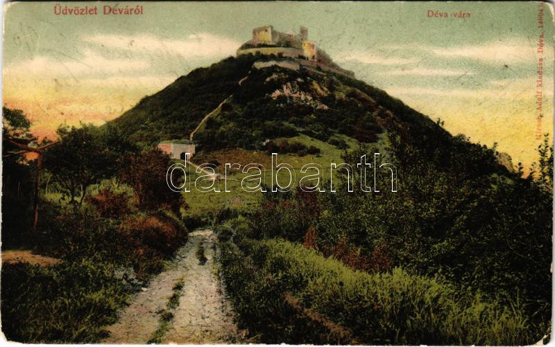 1906 Déva, látkép, vár. Hirsch Adolf kiadása / general view, castle (EB)