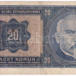Csehszlovákia 1926. 20K 'Hd 198080' T:III Czechoslovakia 1926. 20 Korun 'Hd 198080' C:F Krause P#21