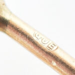 Arany (Au) 14K köves karikás fülbevalópár, jelzett, d: 1,2 cm, bruttó: 1,8 g - Image 4