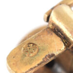 Arany (Au) 14K köves inggombpár, jelzett, d: 1,5 cm, bruttó: 3 g - Image 4