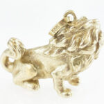 Arany (Au) 14K plasztikus oroszlán függő, jelzett, 2×2 cm, nettó: 4,1 g - Image 2