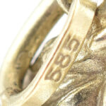 Arany (Au) 14K plasztikus oroszlán függő, jelzett, 2×2 cm, nettó: 4,1 g - Image 4