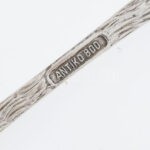 Ezüst(Ag) rózsás nyelű desszertes villa, jelzett, h: 14 cm, nettó: 67,7 g - Image 4