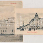 1924 Arad, Városháza. Leporellolap 8 kis képpel / town hall. leporellocard with 8 mini pictures (szakadások / tears) - Image 2