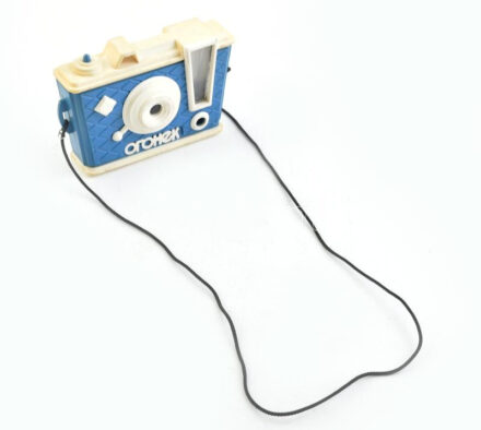 Ogonek szovjet játék fényképezőgép. Villanós, működik, elem nélkül