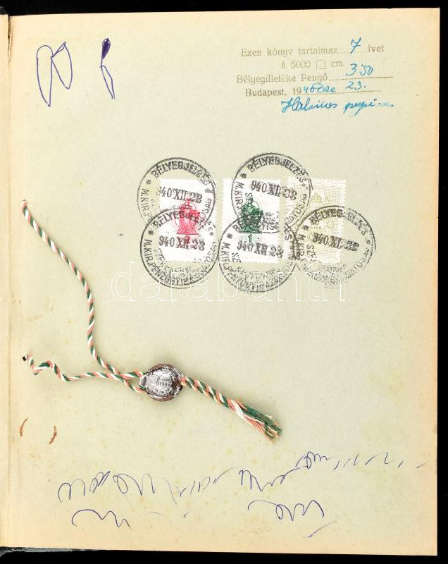 1941-1942 Postatakarékpénztár számlakönyv (kimenő és bejövő számlák) - Image 2