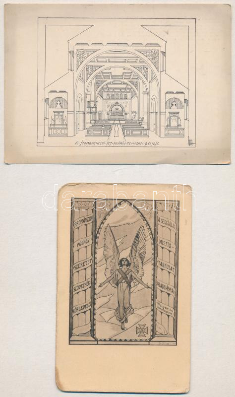 8 db RÉGI vallásos motívum képeslap vegyes minőségben / 8 pre-1945 religious motive postcards in mixed quality