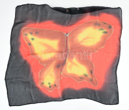 Pillangós kendő, kb. 48x44 cm