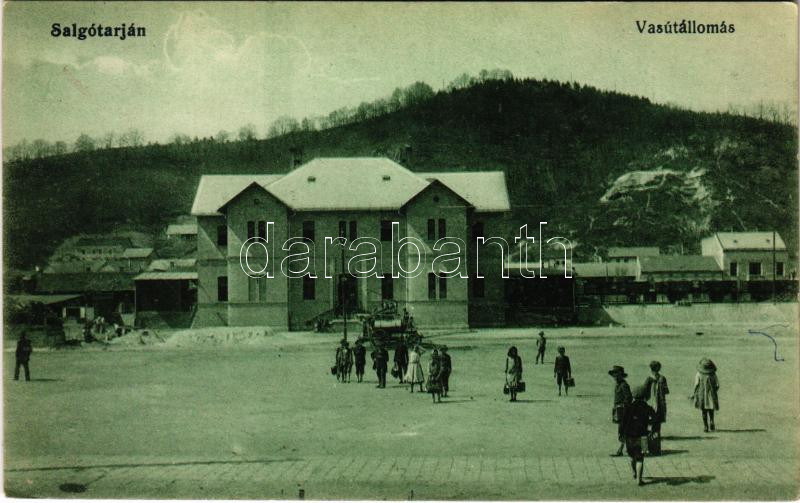 1915 Salgótarján, Vasútállomás. Fridler Samu kiadása